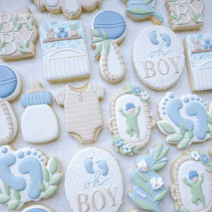 Whimsical Baby-Themed Cookies: Charming Pastels for Celebrations