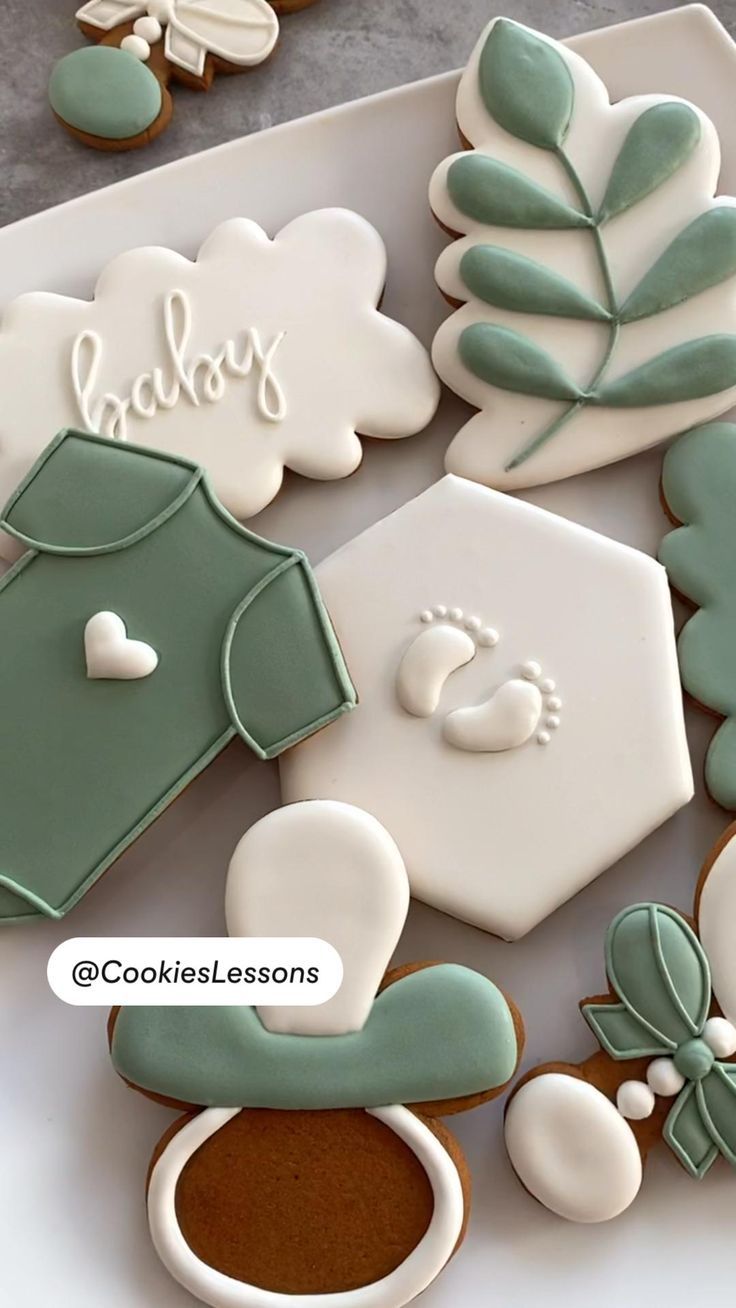 Pastel Decorative Cookies for Baby Showers Celebrate New Arrivals