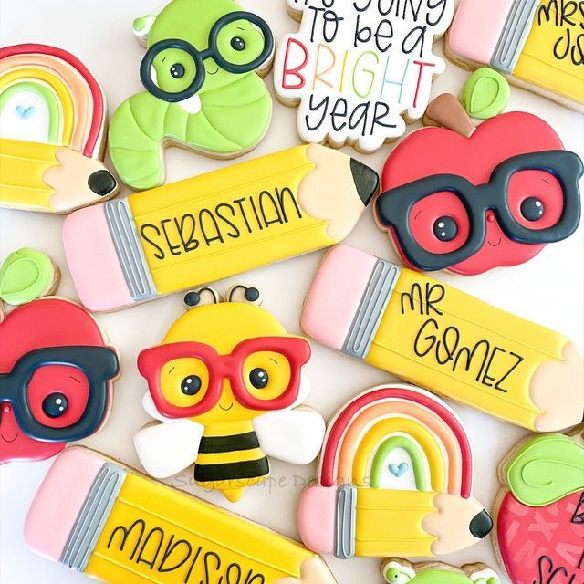 Whimsical Back-to-School Cookie Designs Showcase Colorful Creativity and Fun