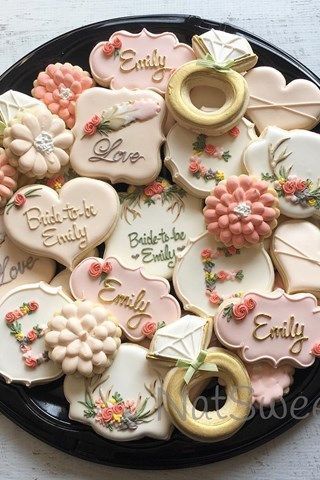 Whimsical Pastel Decorative Cookies for Bridal Celebrations