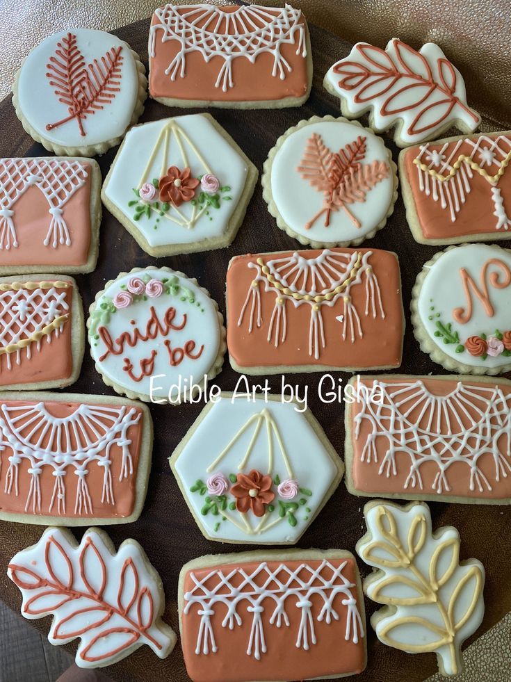 Charming Decorative Cookies: A Rustic-Modern Fusion with Pastel Accents for Every Celebration.