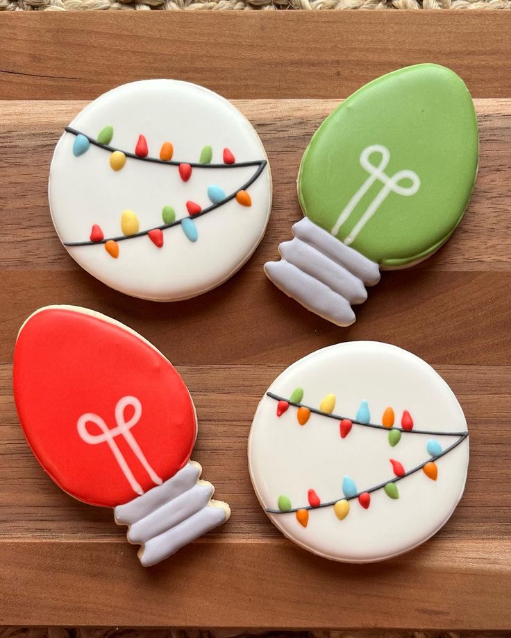 Colorful Festive Cookie Designs Inspired by Holiday Ornaments and Cheerful Decorations.