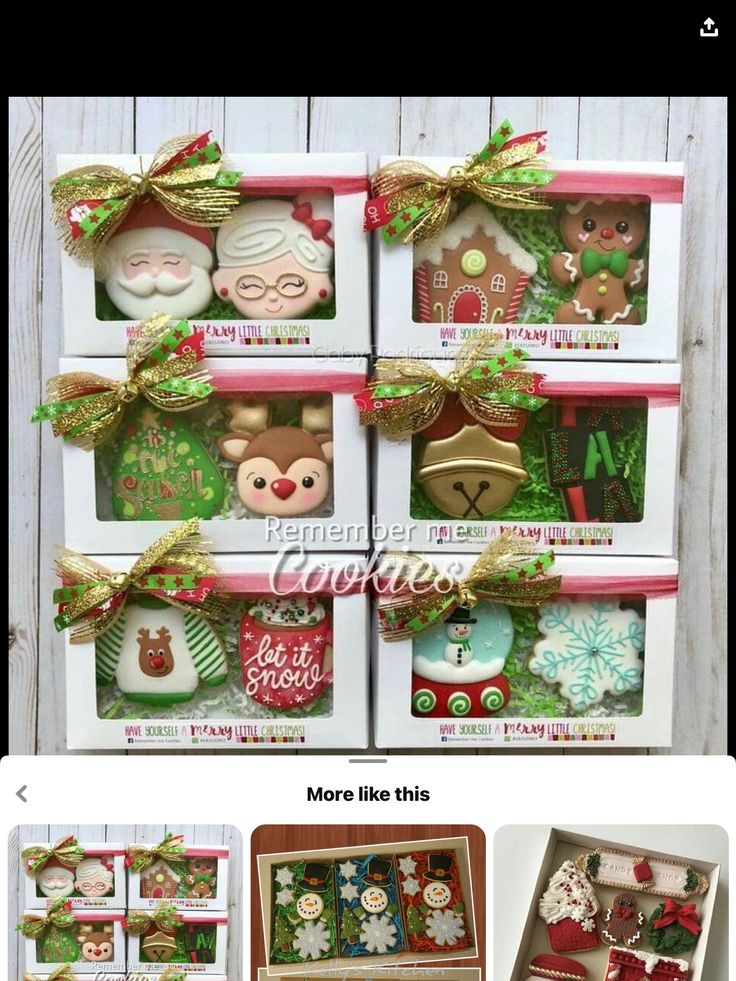 Cheerful Festive Cookie Boxes with Themed Designs and Decorated Treats