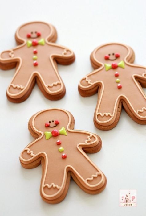 Christmas Cookies Decorated Gingerbread Men