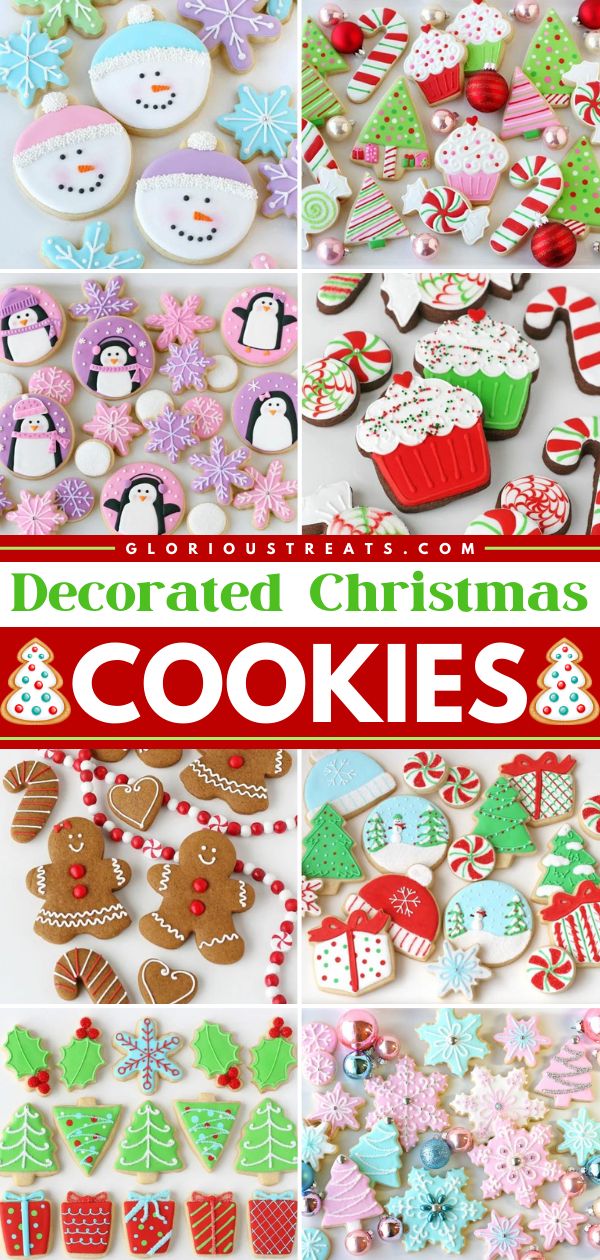 Charming Christmas Cookie Designs: Whimsical Treats and Festive Colors.