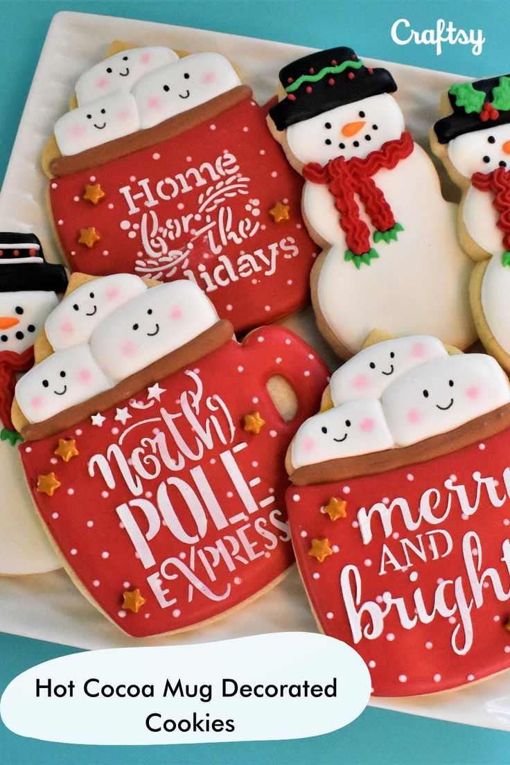 Festive Hot Cocoa Mug Cookies with Cheerful Marshmallow Toppings for Winter Celebrations