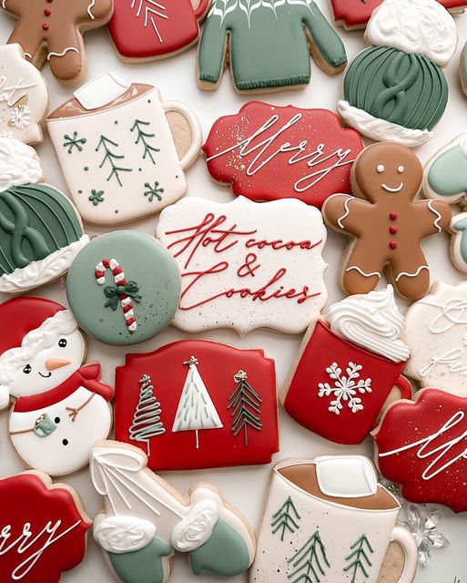 Cheerful Holiday Cookie Designs Bring Festive Warmth with Vibrant Motifs.