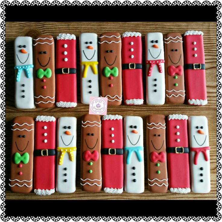 Festive Whimsical Gingerbread Cookies with Cheerful Designs for Holiday Celebrations