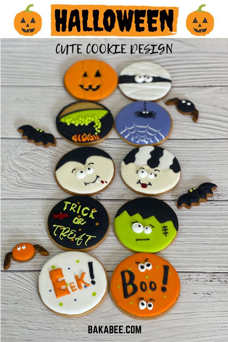 Whimsical Halloween Cookies with Vibrant Icing and Playful Designs for Festive Celebrations.