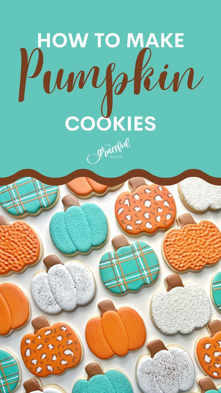 Festive Autumn Pumpkin Cookies: Whimsical Designs in Vibrant Colors