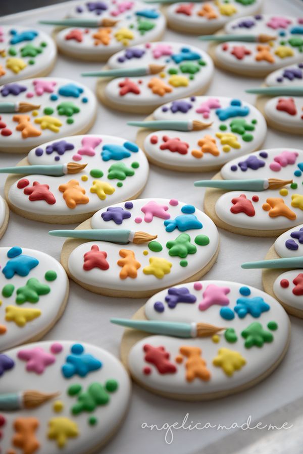 Whimsical Artist-Inspired Cookie Palettes for Creative Celebrations.