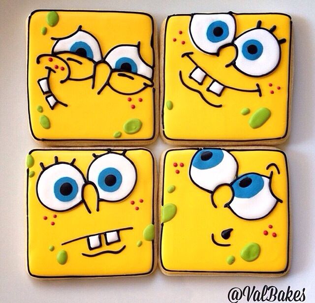 Vibrant SpongeBob Nail Design: Whimsical Creations for Animated Series Fans.