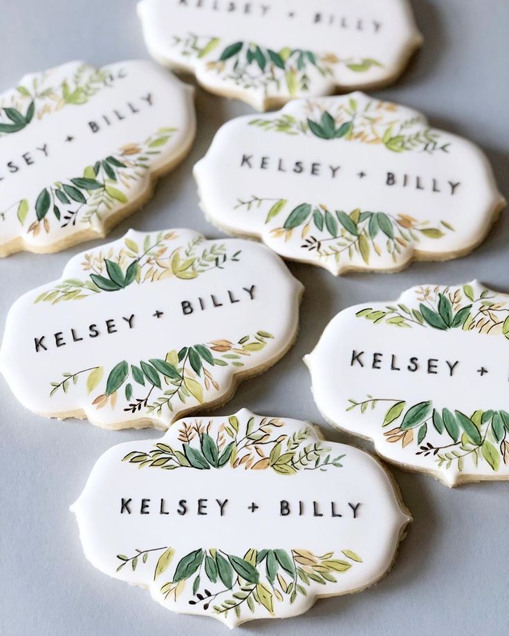 Botanical-Themed Decorative Cookies: Romantic Elegance for Weddings and Celebrations.