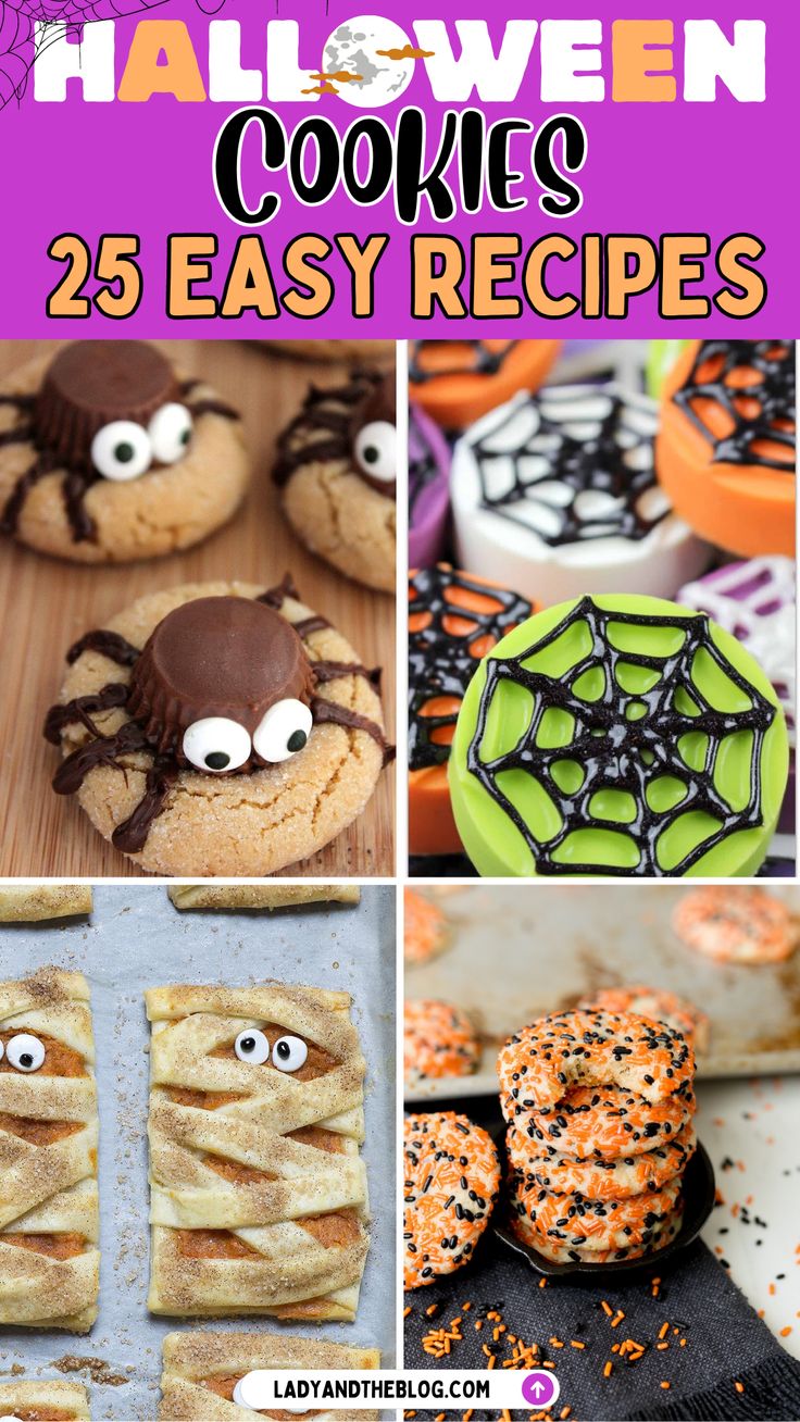 Whimsical Halloween Cookies: Creative Spider and Web Designs for Festive Celebrations.