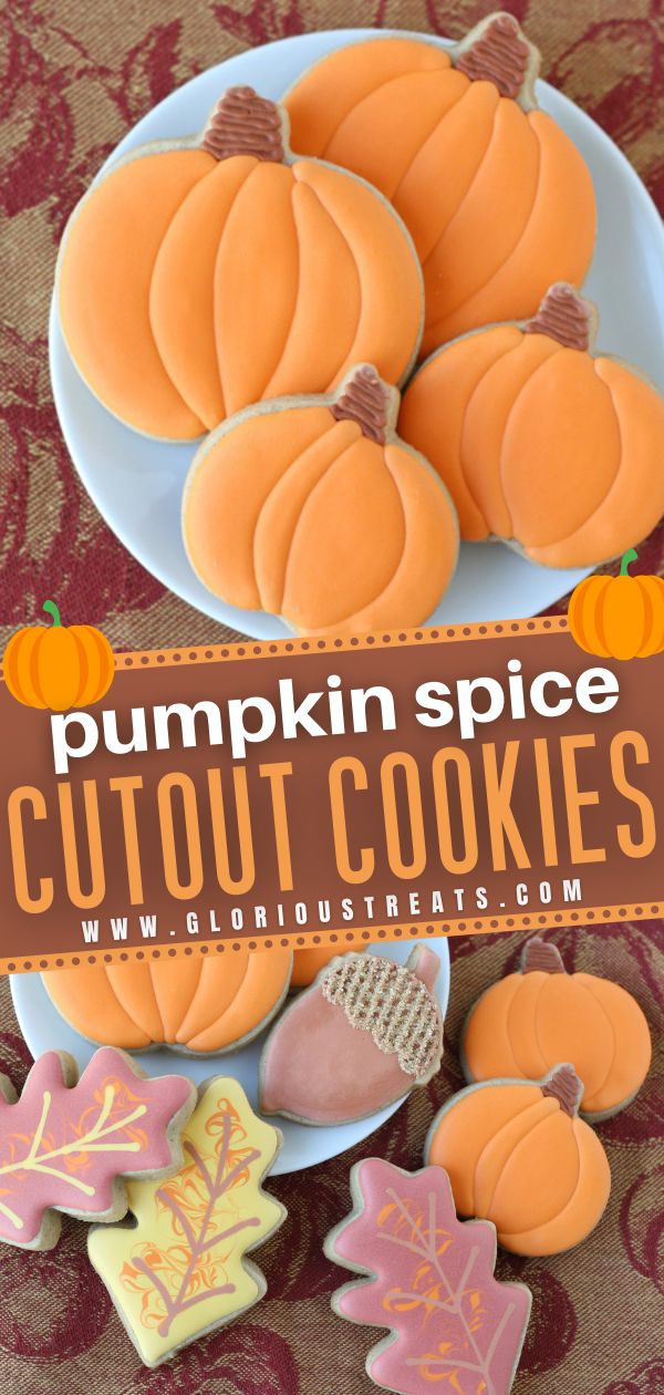 Festive Autumn Treats: Colorful Pumpkin-Shaped Cookies and Vibrant Leaf-Shaped Delights.