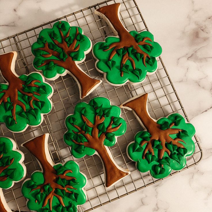 Decorated Tree Cookies