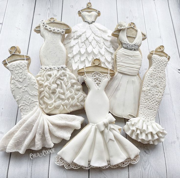 Elegant Cookie Designs Inspired by Bridal and Formal Wear.