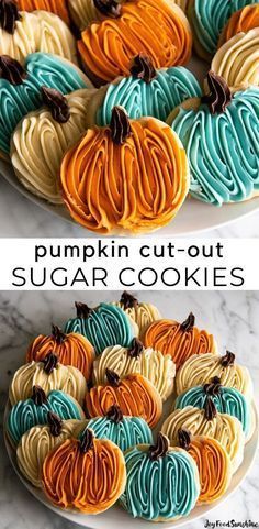 Vibrant Pumpkin-Shaped Sugar Cookies for Autumn Festivities.