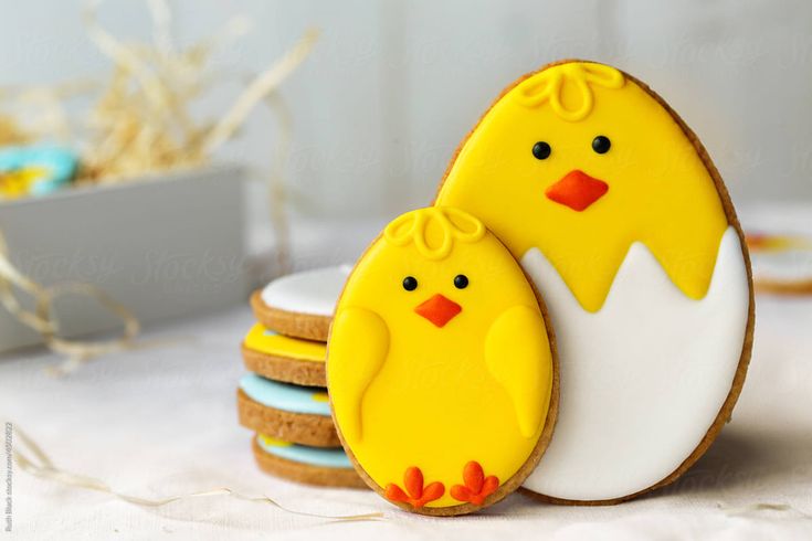 Vibrant Easter Cookies Inspire Whimsical Nail Art with Cheerful Designs.