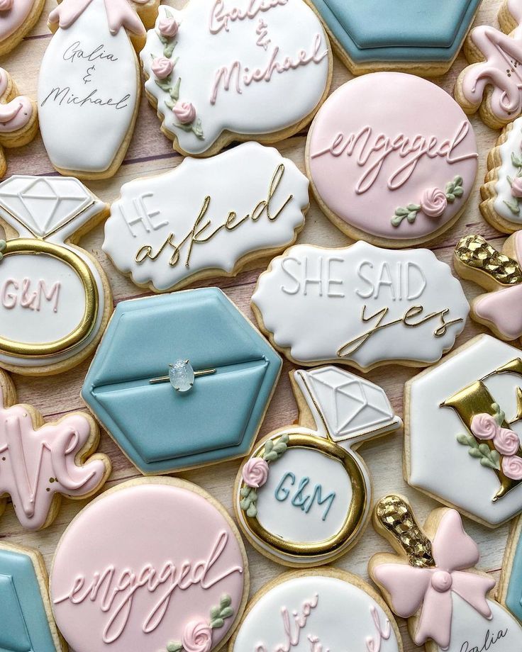 Engagement Party Cookies Decorated