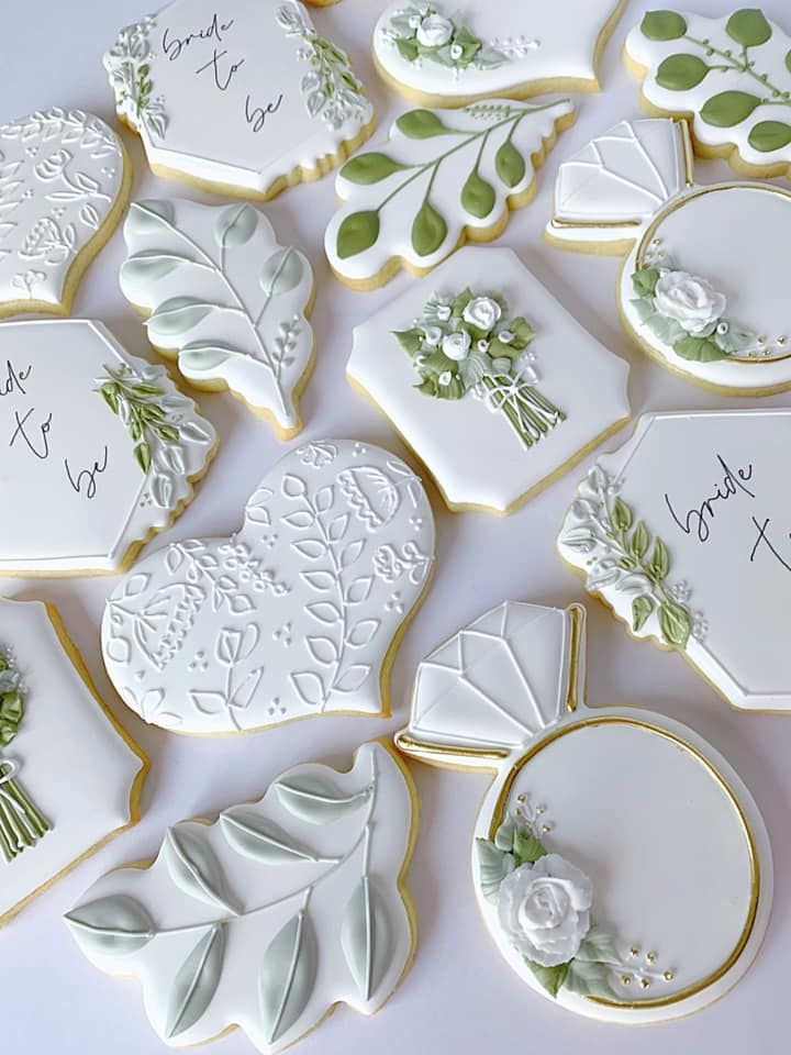 Sophisticated Floral-Designed Cookies Elevate Celebration Aesthetics.