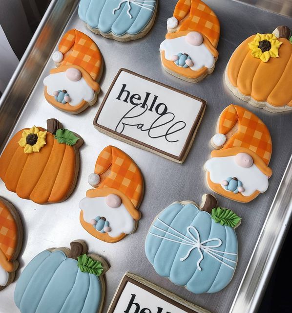 Delightful Autumn Cookies with Whimsical Gnome and Pumpkin Designs