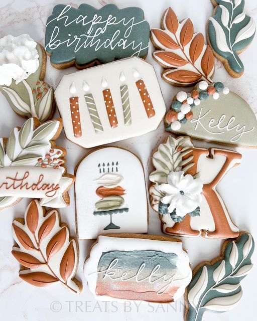 Vibrant and Intricate Decorated Cookies for Celebratory Occasions.