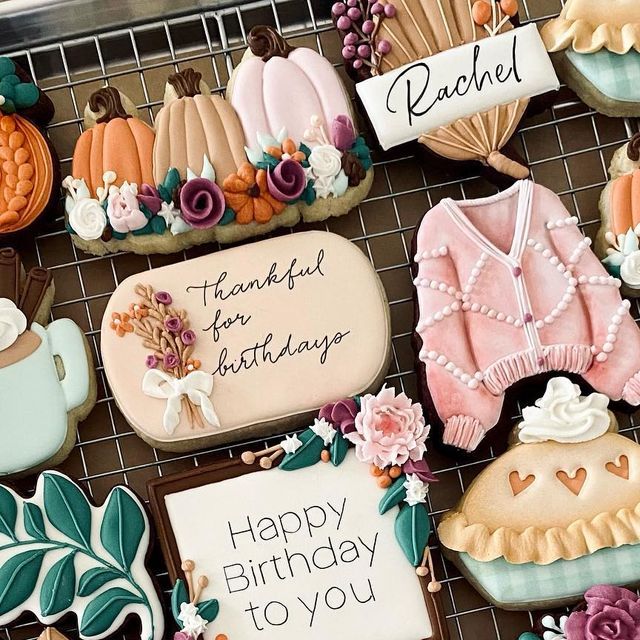 Festive Colorful Cookie Designs: Intricate Seasonal Decorations for Celebration