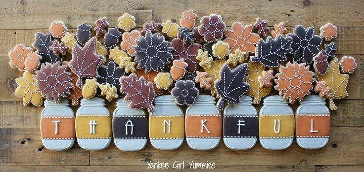 Charming Autumn-Inspired Cookie Display Embracing Fall Celebrations.