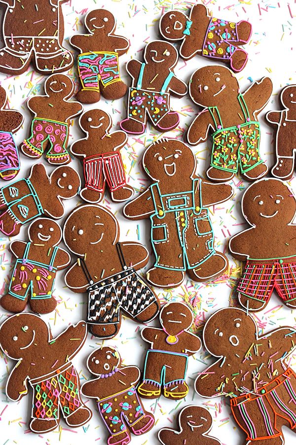 Whimsical Gingerbread Cookies in Colorful Swimwear for Festive Summer Celebrations.