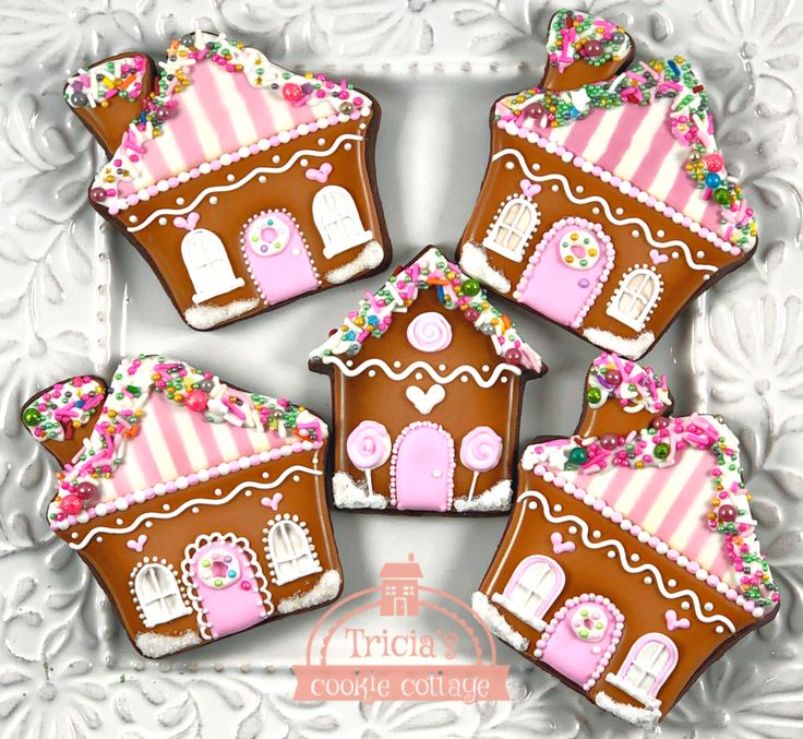 Whimsical Gingerbread House Cookies: Vibrantly Decorated Holiday Treats