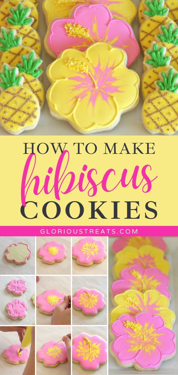 Vibrant Hibiscus and Pineapple Cookies: A Cheerful Addition to Any Celebration