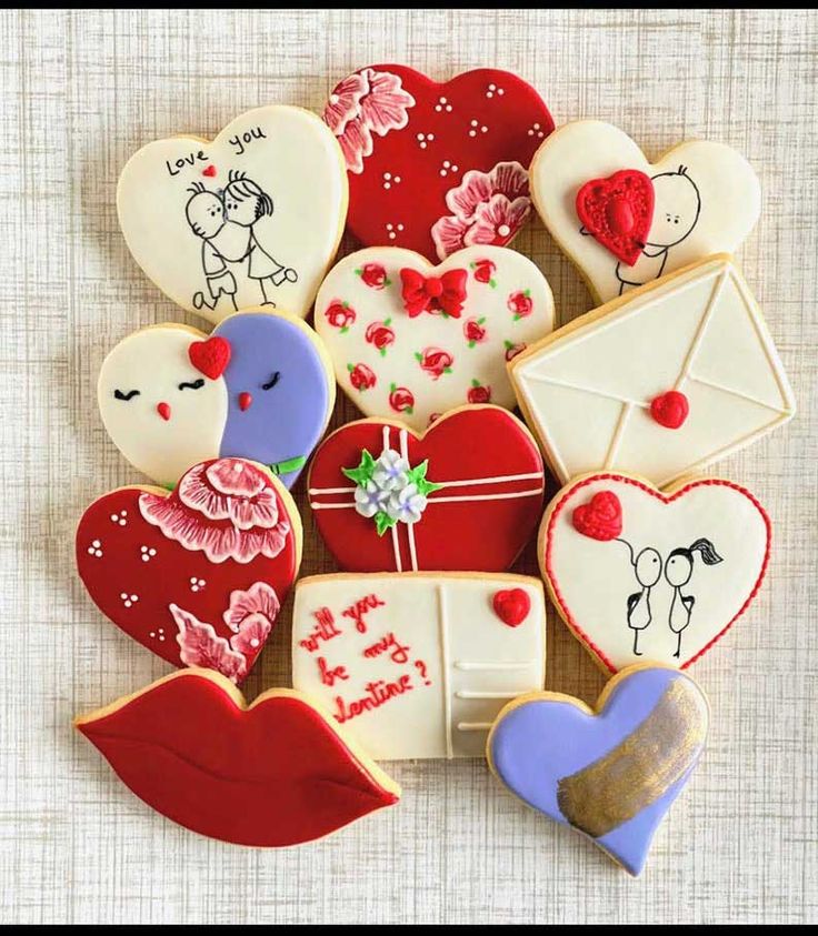 Whimsical Heart-Shaped Cookies Perfect for Romantic Celebrations.