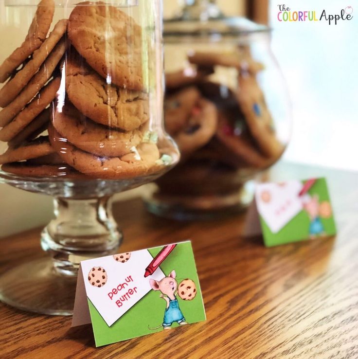 Inviting Cookie Display with Freshly Baked Treats and Themed Labels for Celebrations