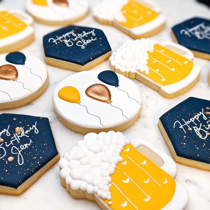 Festive Cookies Embellished with Colorful Designs for Celebrations