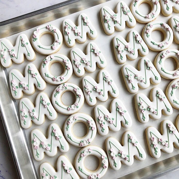 Floral Decorative Cookies: A Heartfelt Celebration in Soft Pastels.