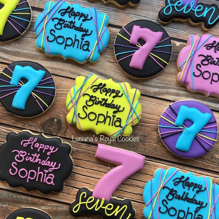 Vibrant Birthday Cookies: Festive Treats with Playful Designs and Bold Colors