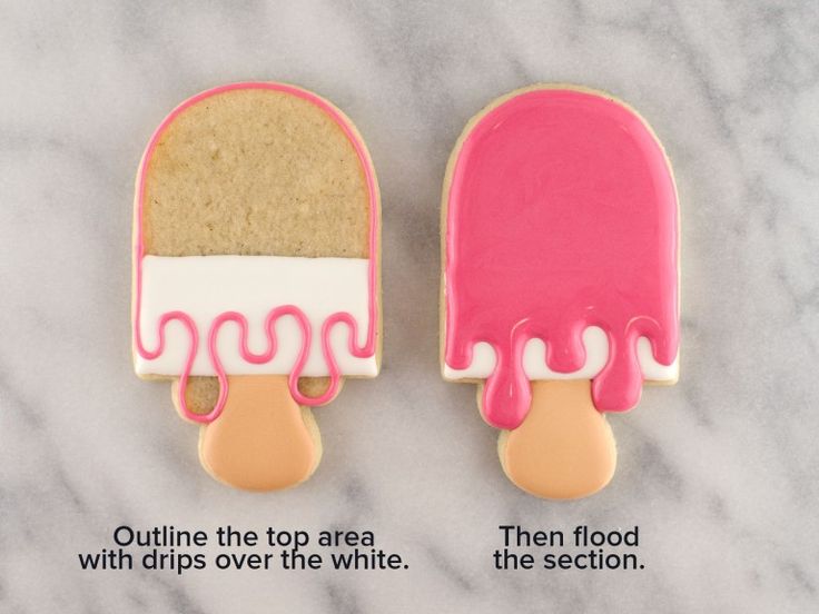 Playful Popsicle-Inspired Nail Art: Vibrant Pink and White Summer Design.