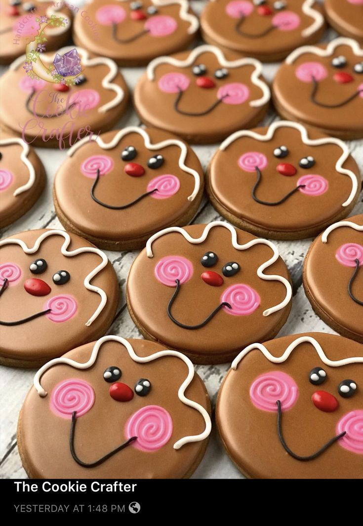 Whimsical Gingerbread Face Cookies for Festive Celebrations