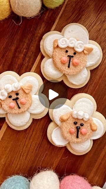 Whimsical Floral and Sheep Face Cookie Designs Perfect for Any Celebration.