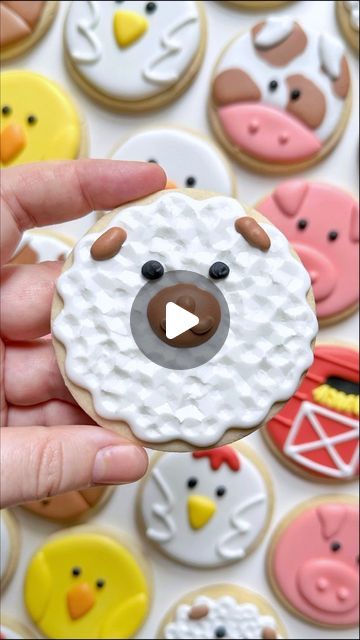 Adorable Animal-Themed Decorative Cookies with Intricate Designs and Textured Icing.