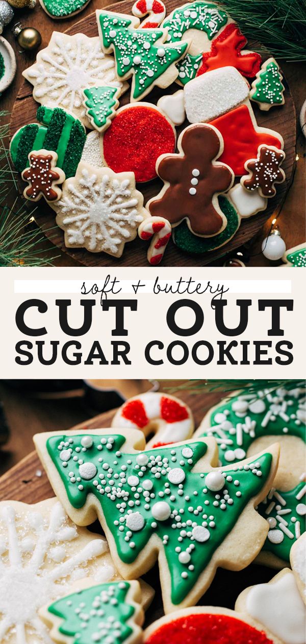 Colorful Festive Sugar Cookies in Holiday Shapes for Seasonal Celebrations