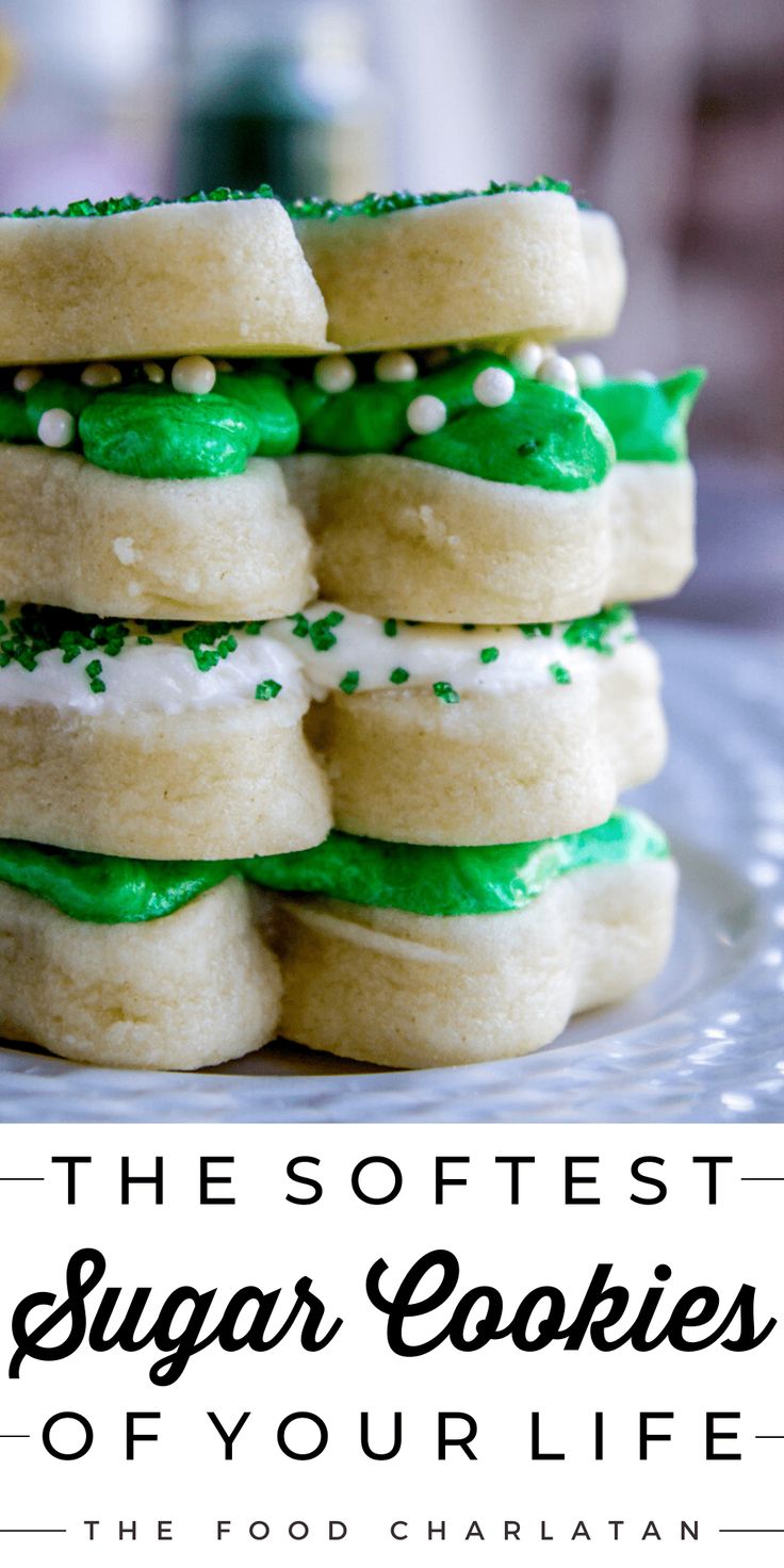 Vibrant Stacked Sugar Cookies: Festive Treats with Creamy Frosting and Sprinkles