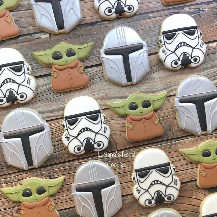 Iconic Character-Themed Decorative Cookies with Vibrant Designs for Celebrations.