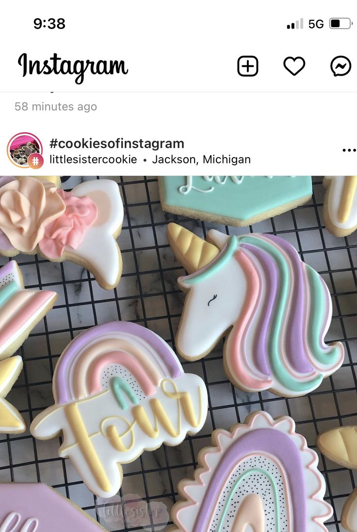 Whimsical Colorful Cookie Designs: Unicorns, Rainbows, and Floral Accents for Celebrations