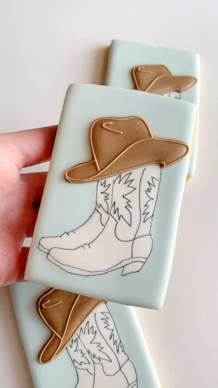 Stylish Cowboy Boot Cookies with Hat Design Perfect for Western-Themed Events