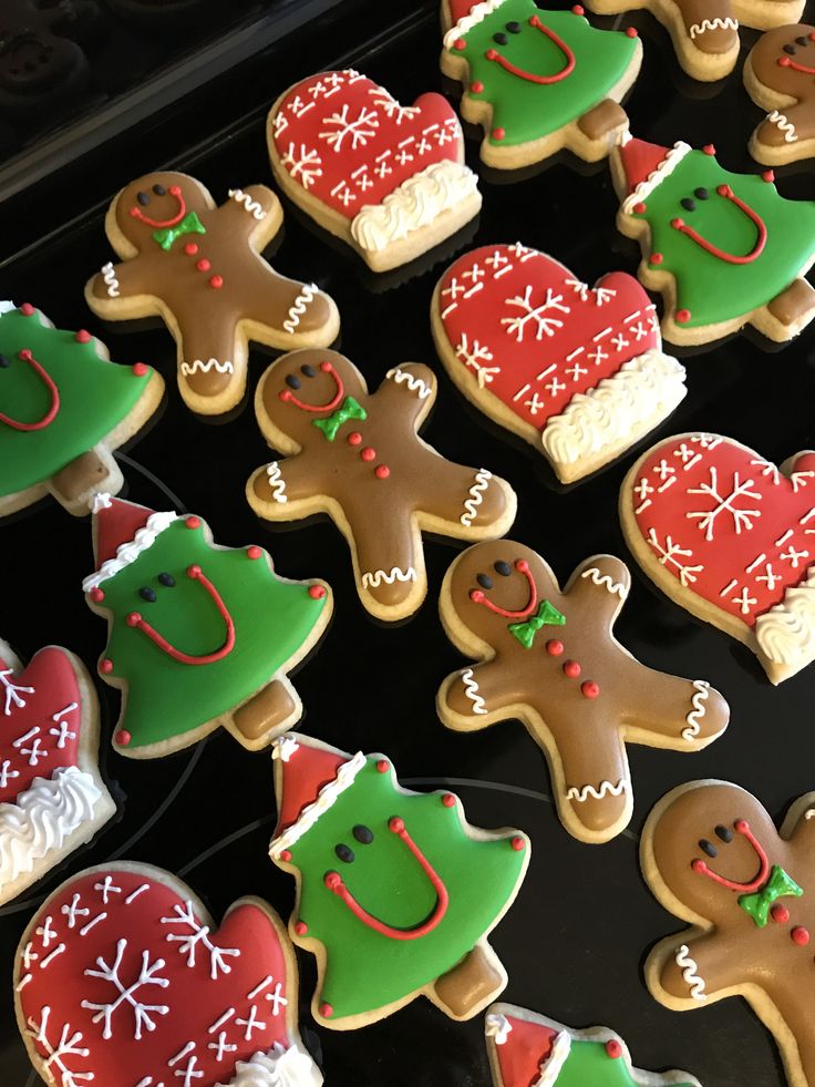 Cheerful Holiday-Themed Festive Cookie Designs with Intricate Icing.