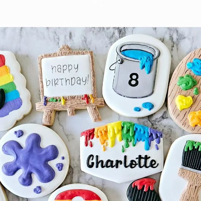 Vibrant Artistic Cookie Designs for Festive Celebrations