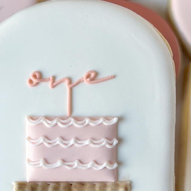 Whimsical Pastel Nail Art with Elegant Cake Motif for Festive Celebrations