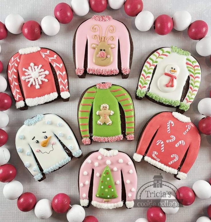 Whimsical Holiday Cookie Designs Inspired by Festive Sweaters.